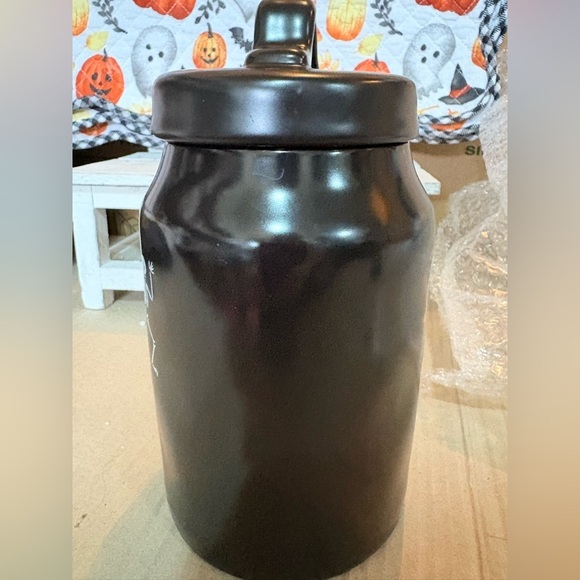 Rae Dunn Black Halloween Trick or Treat Jar - Picture 4 of 5